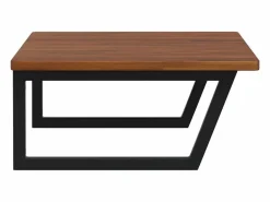 vidaxl Estante de lavabo de pared de acero y madera maciza de roble