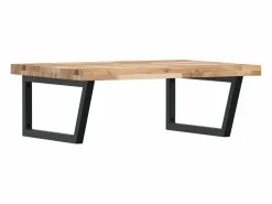 Clearance Estante de lavabo de pared acero y madera maciza de acacia Estantería Sobre Inodoro