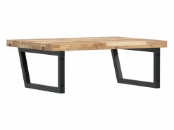 Clearance Estante de lavabo de pared acero y madera maciza de acacia Estantería Sobre Inodoro