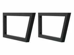 Clearance Estante de lavabo de pared acero y madera maciza de acacia Estantería Sobre Inodoro