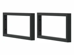 Sale vidaxl Estante de lavabo de pared acero y madera maciza de acacia Marru00f3n