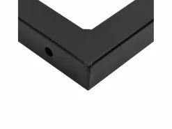 vidaxl Estante de lavabo de pared de acero y madera maciza de haya Marru00f3n