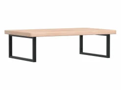 vidaxl Estante de lavabo de pared de acero y madera maciza de roble