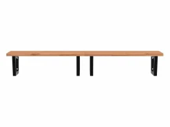 Clearance Estante de lavabo de pared de acero y madera maciza de haya Estantería Sobre Inodoro