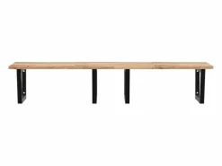 Outlet vidaxl Estante de lavabo de pared acero y madera maciza de acacia Marru00f3n