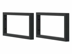 Estante de lavabo de pared acero y madera maciza de acacia Estantería Sobre Inodoro