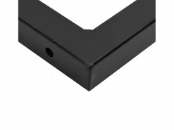Estante de lavabo de pared acero y madera maciza de acacia Estantería Sobre Inodoro