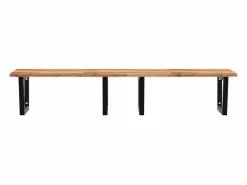 Clearance Estante de lavabo de pared acero y madera maciza de acacia Estantería Sobre Inodoro