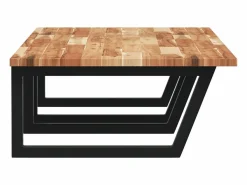Clearance Estante de lavabo de pared acero y madera maciza de acacia Estantería Sobre Inodoro