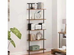 Clearance Clicnbuy Estante de libros Madera vieja 60 x 24 x 168 cm Marru00f3n