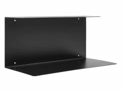 Best ebuy24 Estante de pared de acero 40 x 18 x 18 cm Negro