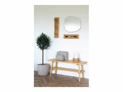 Estante de pared de bambú natural 45 x 10 x 12 cm Baúl Y Arcón|Accesorios De Almacenaje