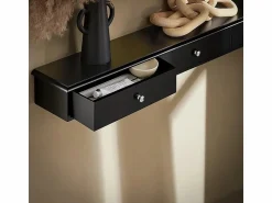 Online Estante de Pared Perchero Armario Suspendido Estantería para Trasteros con 3 Cajones 93 x 15 x 10 cm FRG43-L-SCH ES Perchero