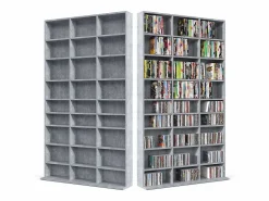 Hot Vicco Estante para CDs hormigón 102x16x178 jukebox Gris claro
