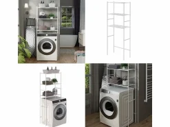 Online Vicco Estante para lavadora 66x30x162 miso Blanco