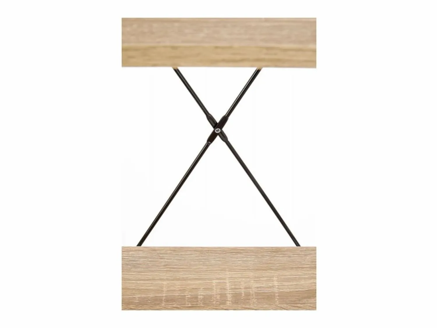 Discount MSO Estantería - Escalera de diseño 34 x 148 cm estilo roble y acero negro Loggia Color natural claro