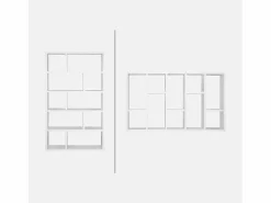 Clearance Sweeek Estantería asimétrica de 5 niveles con 10 compartimentos Blanco