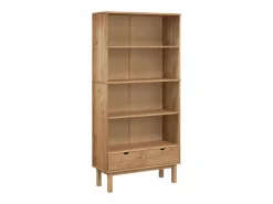 vidaxl Estantería con 2 cajones OTTA madera maciza de pino marrón