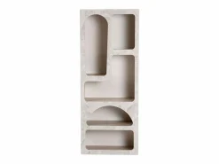 New Vente-unique Estantería con 5 compartimentos - Efecto mármol - LUELA Gris
