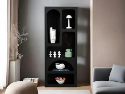 Best Vente-unique Estantería con 5 estantes estilo contemporáneo - - LUELA Negro