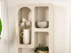 Clearance Vente-unique Estantería con 5 huecos - Efecto mármol - LUELA Beige