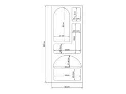 Clearance Vente-unique Estantería con 5 huecos - Efecto mármol - LUELA Beige