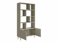 Discount Vente-unique Estantería con 2 puertas y 8 estantes - - NORSIM de Pascal Morabito Beige