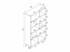 Discount Vente-unique Estantería con 2 puertas y 8 estantes - - NORSIM de Pascal Morabito Beige