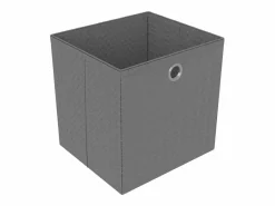 Clearance Clicnbuy Estantería de 5 cubos con cajas tela negra 103x30x72,5 cm Negro