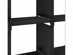 Best Estantería de 6 cubos de tela negra 103x30x72,5 cm Estantería