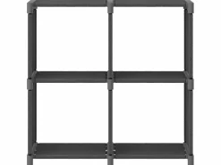 Estantería de 4 cubos de tela 69x30x72,5 cm ES639085 Gris