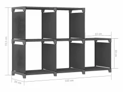 Clicnbuy Estantería de 5 cubos de tela 103x30x72,5 cm