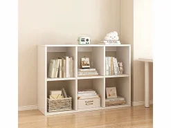 Hot ESTANTERÍA DE 6 ESTANTES PARA LIBROS ARMARIO ABIERTO MODERNO LOFT 100x67x30 cm Blanco