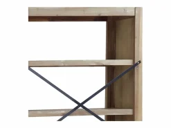 Discount vidaxl Estantería de 7 nieveles madera maciza de acacia 80x30x200 cm Marru00f3n