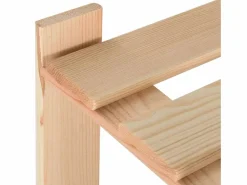 Sale Estantería de 3 niveles madera pino maciza 60x28,5x90 cm ES741002 Marru00f3n