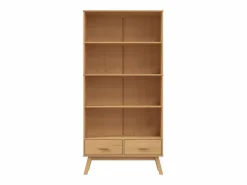 Sale Clicnbuy Estantería de 4 niveles OLDEN madera maciza de pino marrón Marru00f3n