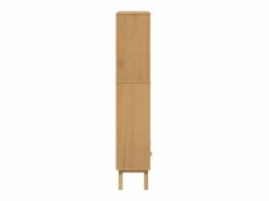 Sale Clicnbuy Estantería de 4 niveles OLDEN madera maciza de pino marrón Marru00f3n