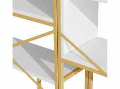 Online Estantería de 160 x 29,5 x 180 cm - Metal y MDF - Dorado y Estantería