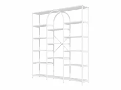 Hauss Spole Estantería de acero y MDF de 160 x 30 x 180 cm - Diseño rectangular y arqueado - Color