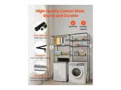 Hot Estantería de Almacenamiento SucceBuy, para Lavadora y Secadora, 6 Niveles, Mueble Para Lavadora