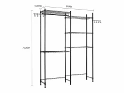 Best Estantería de Almacenamiento SucceBuy, para Lavadora y Secadora, 5 Niveles, Negro