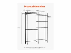 Best Estantería de Almacenamiento SucceBuy, para Lavadora y Secadora, 5 Niveles, Negro