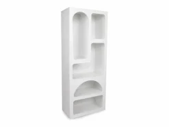 Vente-unique Estantería de diseño con 5 huecos - - LUELA Blanco