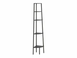Hot Clicnbuy Estantería de esquina de 5 niveles negra 45,5x31,5x180 cm Negro