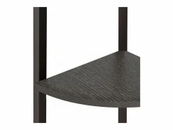 New Clicnbuy Estantería de esquina de 4 niveles negra 45,5x31,5x150 cm Negro
