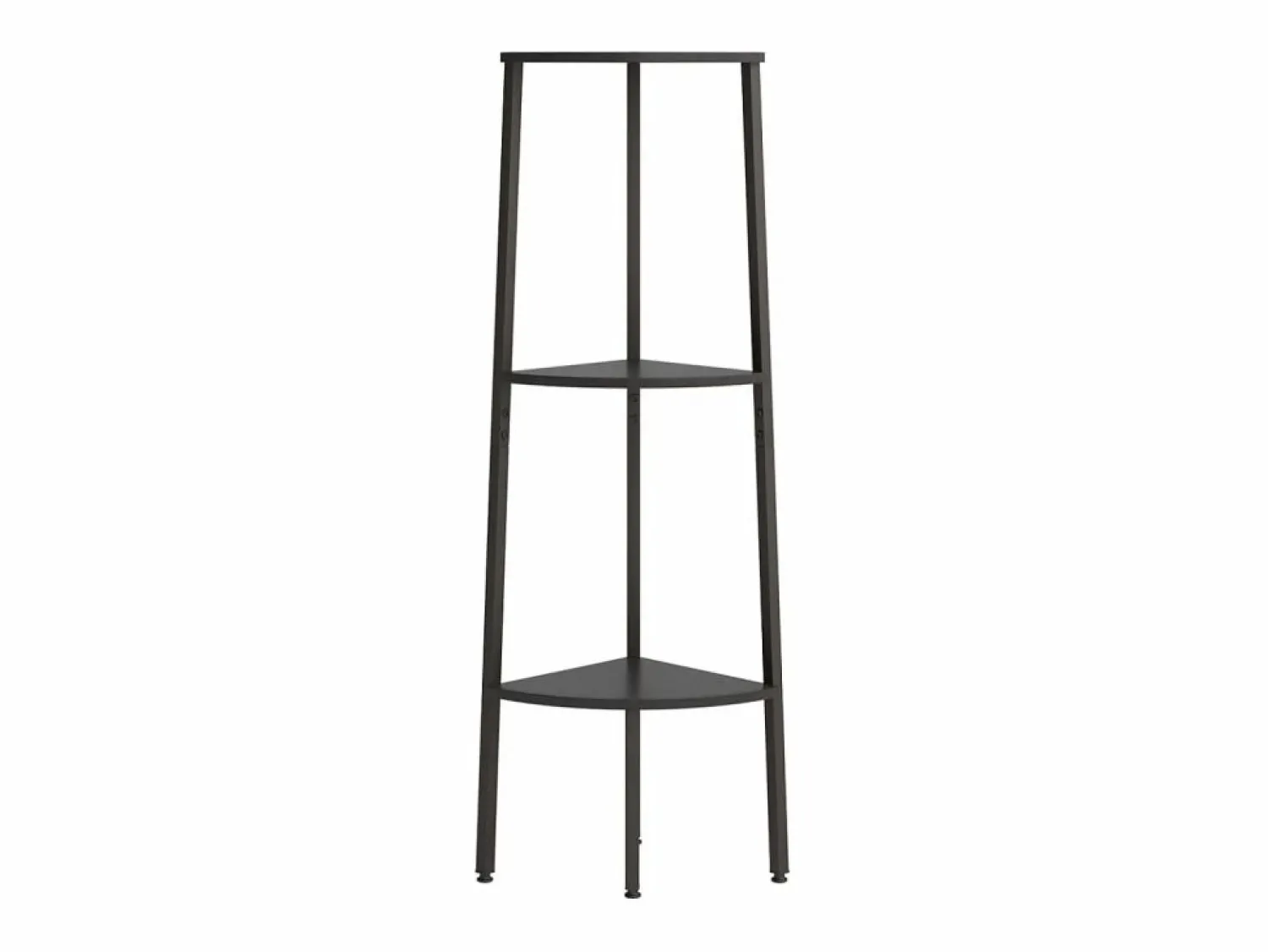 Clicnbuy Estantería de esquina de 3 niveles negra 45,5x31,5x120 cm