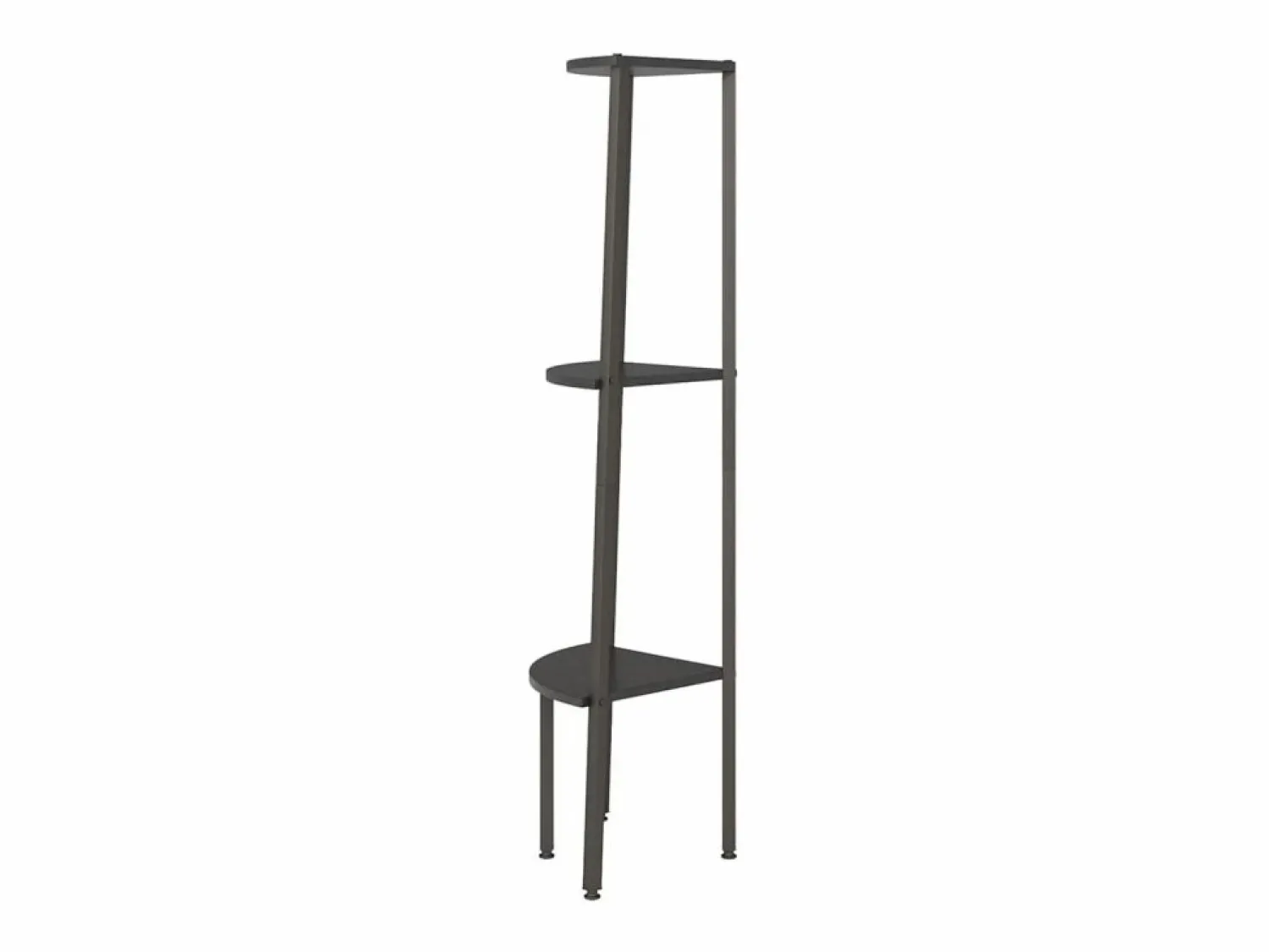 Clicnbuy Estantería de esquina de 3 niveles negra 45,5x31,5x120 cm