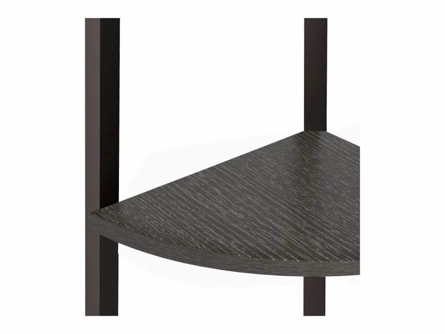 Clicnbuy Estantería de esquina de 3 niveles negra 45,5x31,5x120 cm