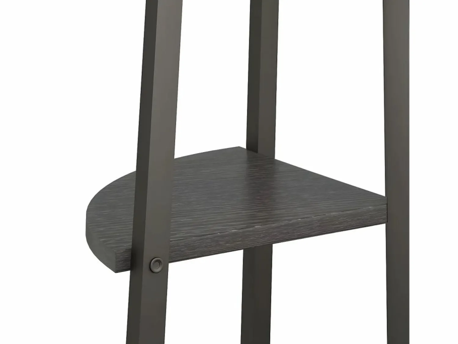 Clicnbuy Estantería de esquina de 3 niveles negra 45,5x31,5x120 cm