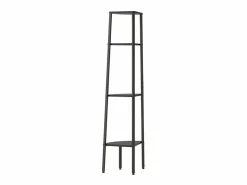 Estantería de esquina de 4 niveles negra 45,5x31,5x150 cm ES866254